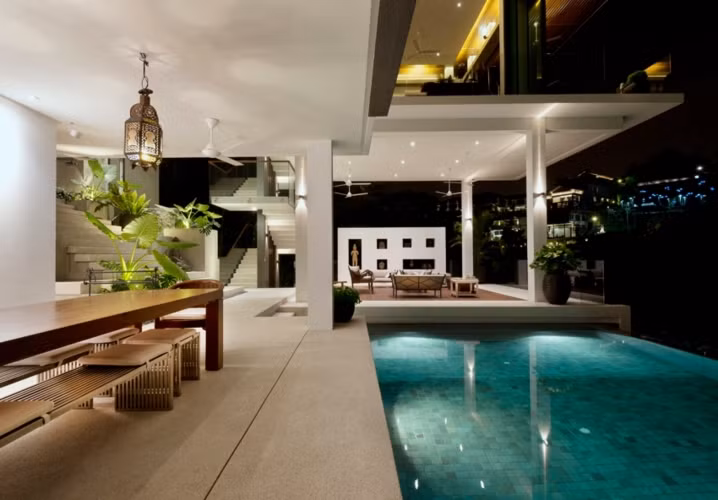  Đèn Led cung cấp ánh sáng và giúp căn biệt thự trở nên sang trọng.