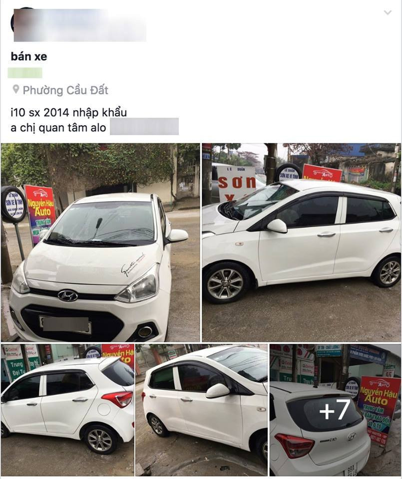  Một chiếc Hyundai Grand i10 đời 2014 được rao bán khoảng 300 triệu đồng