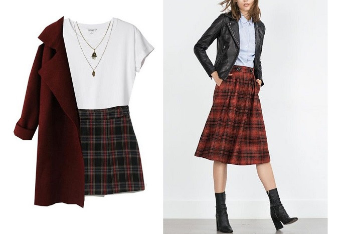 Sự cổ điển của họa tiết tartan sẽ trở nên trẻ trung và thu hút hơn khi kết hợp với thiết kế áo khoác. Dù là áo blazer thanh lịch hay thiết kế áo khoác da bụi bặm, bạn đều có thể phối hợp cùng chân váy tartan dáng midi hay chân váy ngắn mini. Hơn nữa, áo khoác lửng, dáng dài hay blazer luôn là những trang phục được yêu thích nhất vào mùa lạnh. Sự cổ điển của họa tiết tartan sẽ trở nên trẻ trung và thu hút hơn khi kết hợp với thiết kế áo khoác. Dù là áo blazer thanh lịch hay thiết kế áo khoác da bụi bặm, bạn đều có thể phối hợp cùng chân váy tartan dáng midi hay chân váy ngắn mini. Hơn nữa, áo khoác lửng, dáng dài hay blazer luôn là những trang phục được yêu thích nhất vào mùa lạnh.