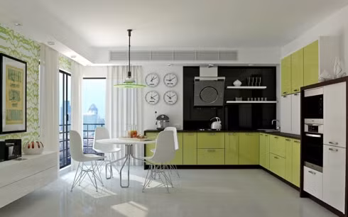  Kết hợp xanh lá cây và màu trắng làm cho căn nhà bạn trở nên sáng sủa hơn.