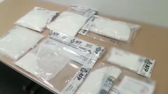 Cảnh sát thu giữ 6 kg heroin, 8 kg methamphetamine và 0,5 kg cocaine. Ảnh: ABC