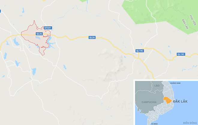 Xã Ea Đar, nơi xảy ra sự việc. Ảnh: Google Maps. Xã Ea Đar, nơi xảy ra sự việc. Ảnh: Google Maps.