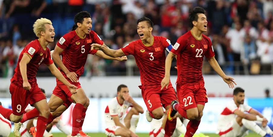  Đội tuyển Việt Nam đã thể hiện bản lĩnh tuyệt vời khi giành chiến thắng trước Jordan. Ảnh: AFC
