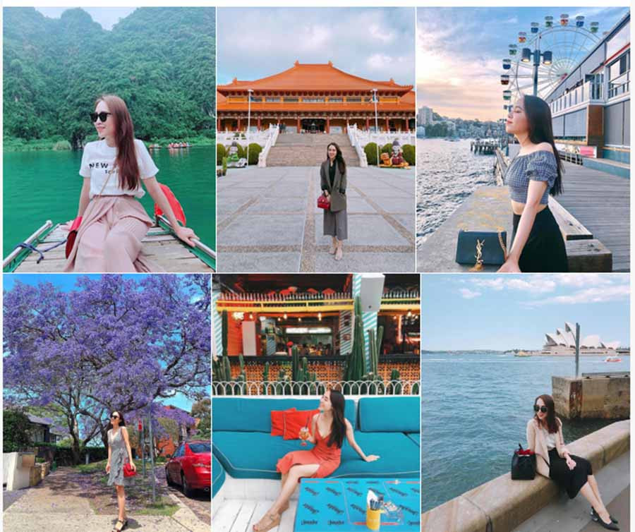 Hồng Nhung sống ở nước ngoài từ nhỏ, nhưng nói và viết tiếng Việt tốt. Cô từng đặt chân tới hơn 10 quốc gia trên thế giới.