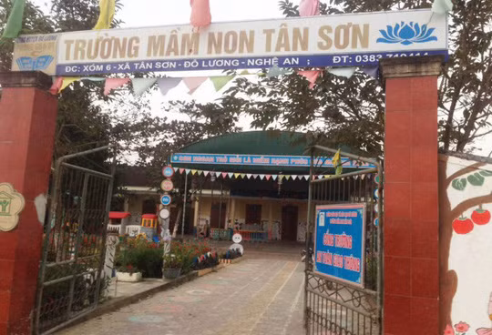 Ngôi trường nơi xảy ra sự việc đau lòng khiến cháu V. tử vong.