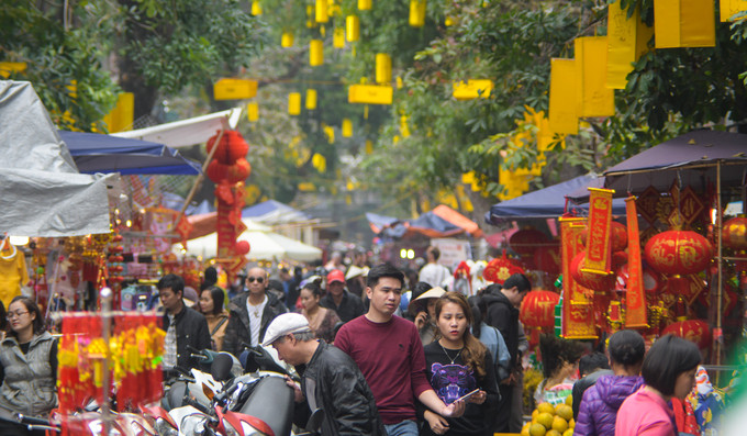  Chợ hoa Hàng Lược chỉ họp một lần trong năm, thông thường từ 23 đến 30 tháng Chạp Âm lịch nhưng đã được tổ chức sớm hơn trong 2 năm trở lại đây. Phiên chợ kéo dài từ đoạn giao phố Gầm Cầu đến phố Chả Cá khiến con đường vốn đã sầm uất vào ngày thường càng thêm đông đúc hơn bởi dòng người từ khắp nơi đổ về.