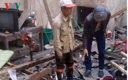 Hiện trường vụ nổ.