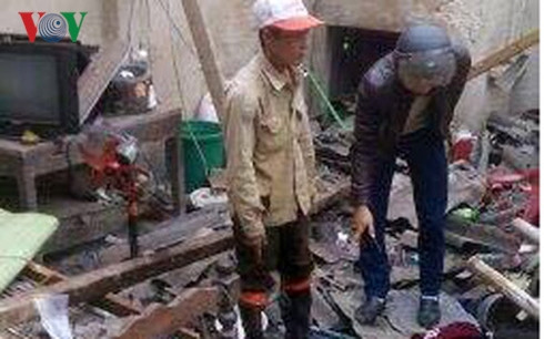 Hiện trường vụ nổ.