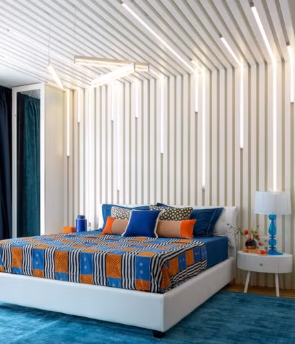 Những chùm bóng đèn thủy tinh trong suốt được treo trên trần nhà khiến căn nhà bạn trở nên gần gũi với thiên nhiên hơn. 