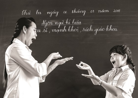  Giờ học ở trường nuôi dạy trẻ khuyết tật ở Cà Mau. Ảnh: TRẦN QUANG THẮNG