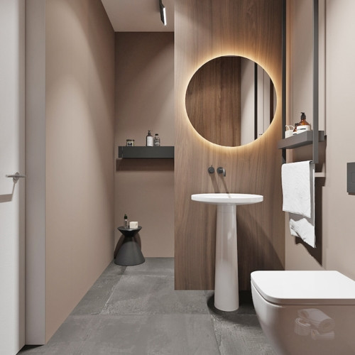 Gương treo trong phòng tắm giấu đèn phía sau tuyệt đẹp. Gương treo trong phòng tắm giấu đèn phía sau tuyệt đẹp.