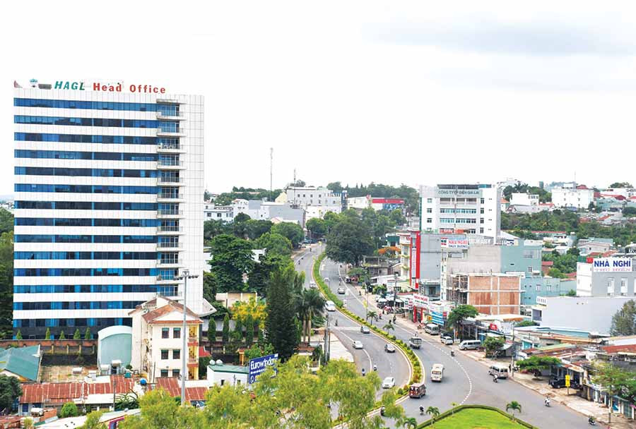 Một góc TP. Pleiku. Ảnh: Lê Anh  Một góc TP. Pleiku. Ảnh: Lê Anh