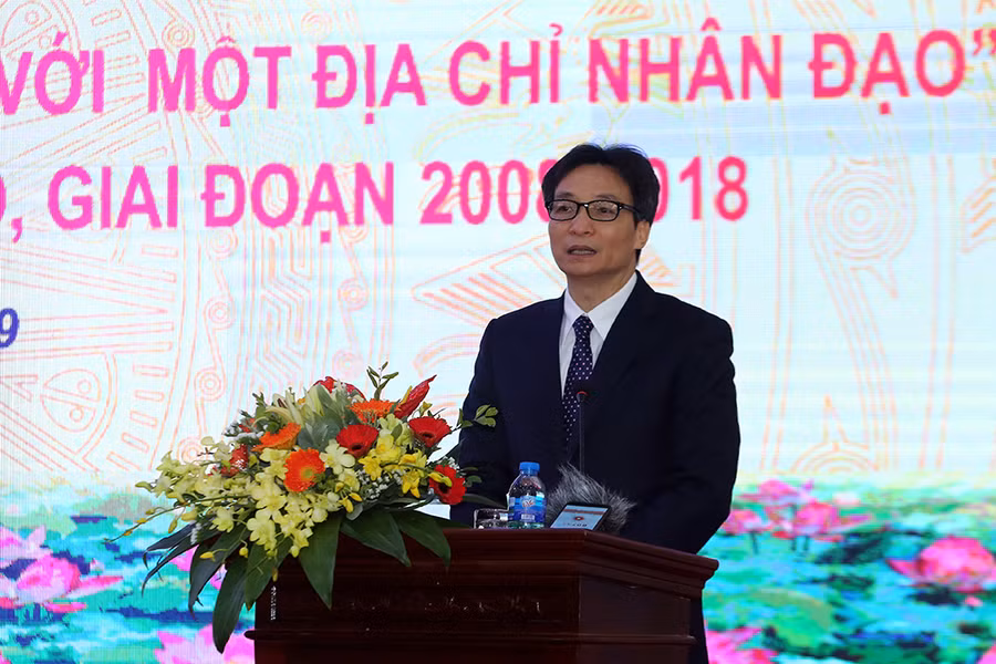  Phó Thủ tướng Vũ Đức Đam cho rằng tất cả các mô hình nhân đạo dù có sáng tạo, nỗ lực đến mấy cũng cần sự quan tâm của cấp uỷ, chính quyền địa phương để công việc thuận lợi, bền vững hơn. Ảnh: VGP/Đình Nam