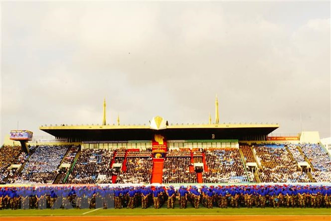 Quang cảnh lễ kỷ niệm. (Ảnh: Nhóm P/v TTXVN tại Campuchia) Quang cảnh lễ kỷ niệm. (Ảnh: Nhóm P/v TTXVN tại Campuchia)