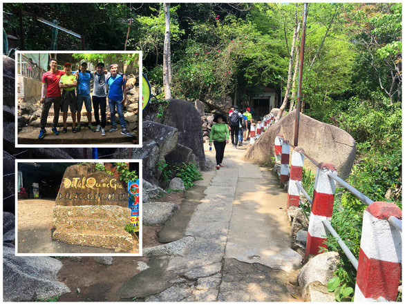  Xuất phát từ chân núi, leo đường Chùa bạn chỉ việc đi theo bậc thang, có một số đoạn dốc cao, nhưng đa phần là dễ đi.