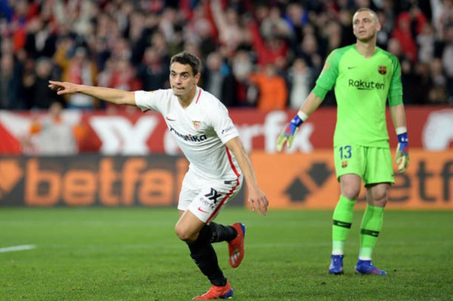  Sevilla xuất sắc đánh bại Barcelona 2-0 trên sân nhà.