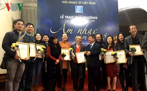  Các tác giả đạt giải thưởng Hội Nhạc sĩ Việt Nam 2018.