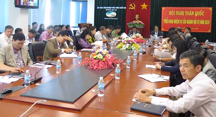  Quang cảnh hội nghị tại điểm cầu Gia Lai. Ảnh: P.L