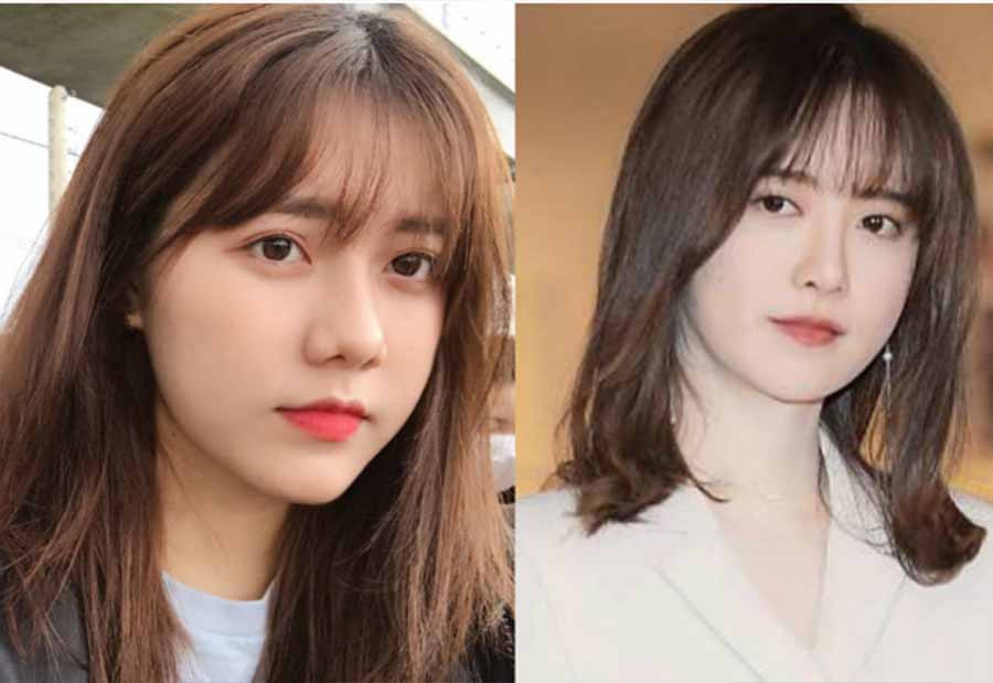  Á khôi ĐH Hutech vui khi được nhận xét có nét giống nữ diễn viên Goo Hye Sun (phải). Ảnh: NVCC, @kookoo900.