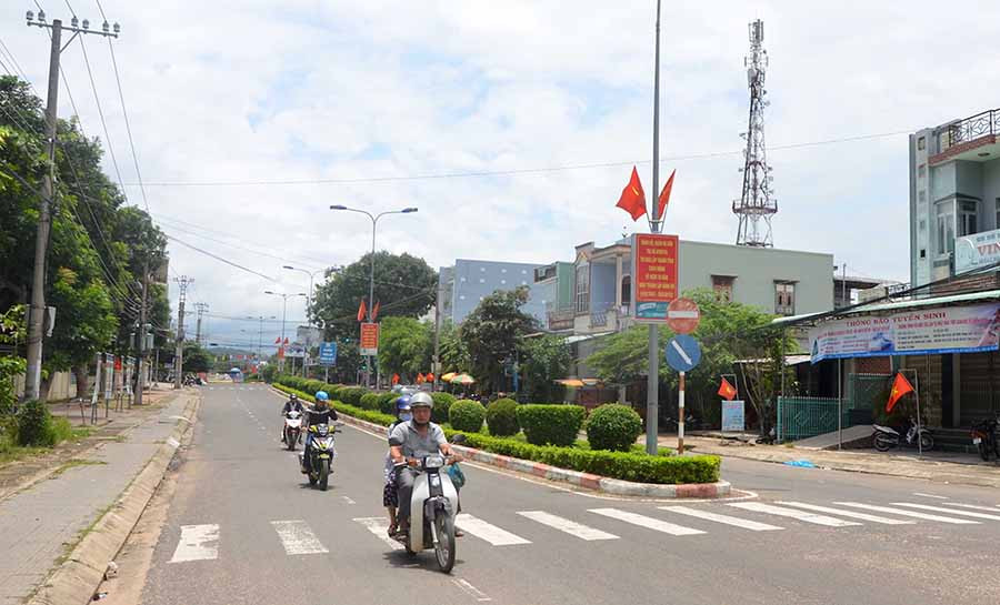  Một góc thị xã Ayun Pa hôm nay. Ảnh: Đ.P