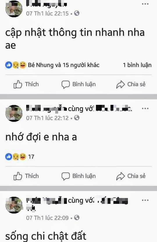  Những dòng trạng thái trên mạng xã hội Facebook của N.T.P sau khi gây án