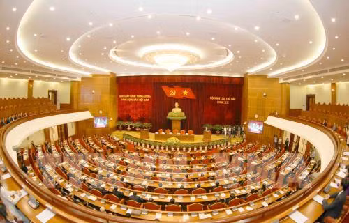 Hội nghị lần thứ sáu Ban Chấp hành Trung ương Đảng Cộng sản Việt Nam khóa XII. Ảnh: Phương Hoa - TTXVN