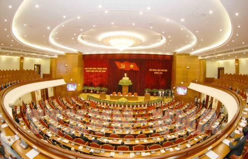 Hội nghị lần thứ sáu Ban Chấp hành Trung ương Đảng Cộng sản Việt Nam khóa XII. Ảnh: Phương Hoa - TTXVN