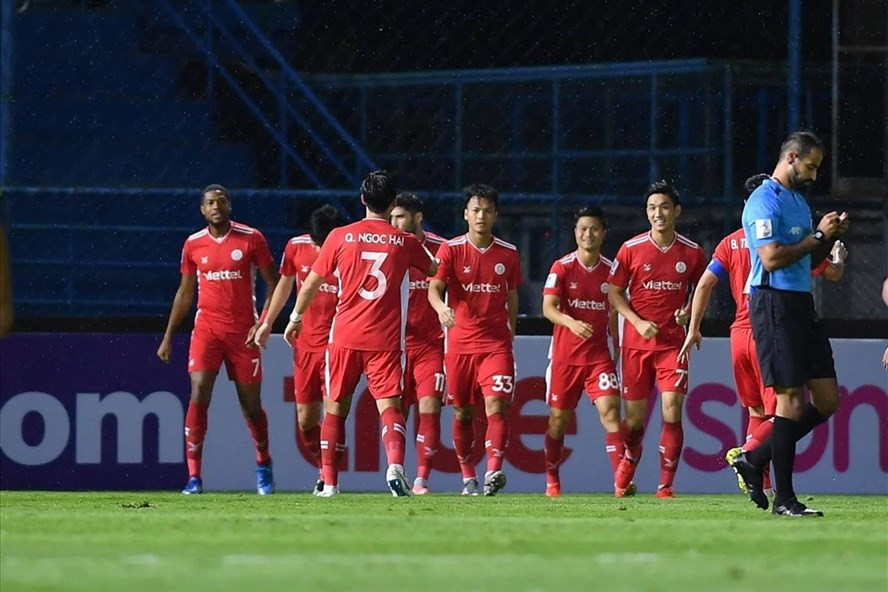 Viettel có chiến thắng đầu tiên tại AFC Champions League sau khi đánh bại Kaya với tỉ số 5-0. Ảnh: AFC