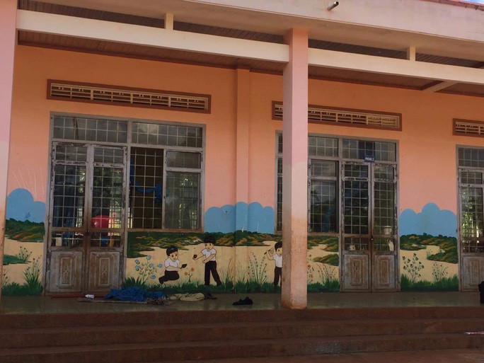 Khu vực phòng học nơi phát hiện H.N. tử vong