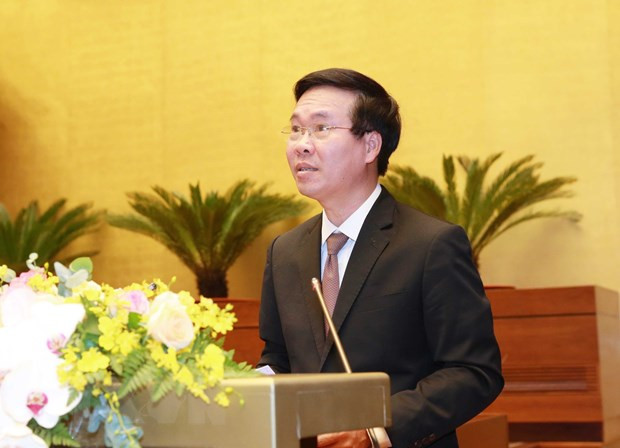 Đồng chí Võ Văn Thưởng-Ủy viên Bộ Chính trị, Thường trực Ban Bí thư phát biểu kết luận hội nghị. Ảnh Phương Hoa/TTXVN Đồng chí Võ Văn Thưởng, Ủy viên Bộ Chính trị, Thường trực Ban Bí thư phát biểu kết luận hội nghị- Ảnh Phương Hoa - TTXVN