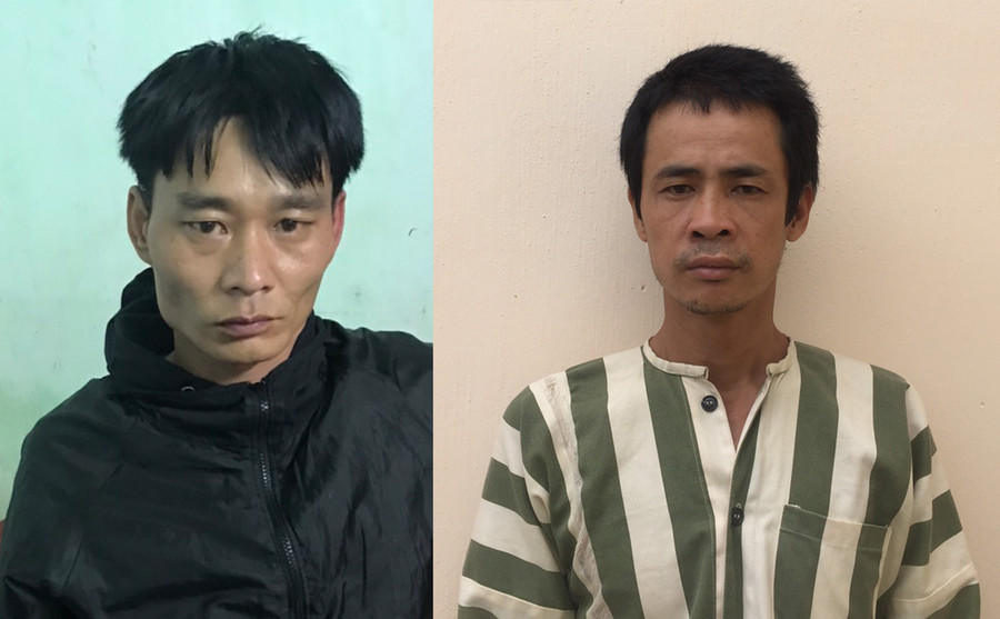  2 đối tượng Lương Ngọc Miên (trái) và Nguyễn Minh Hùng. Ảnh: Lê Anh