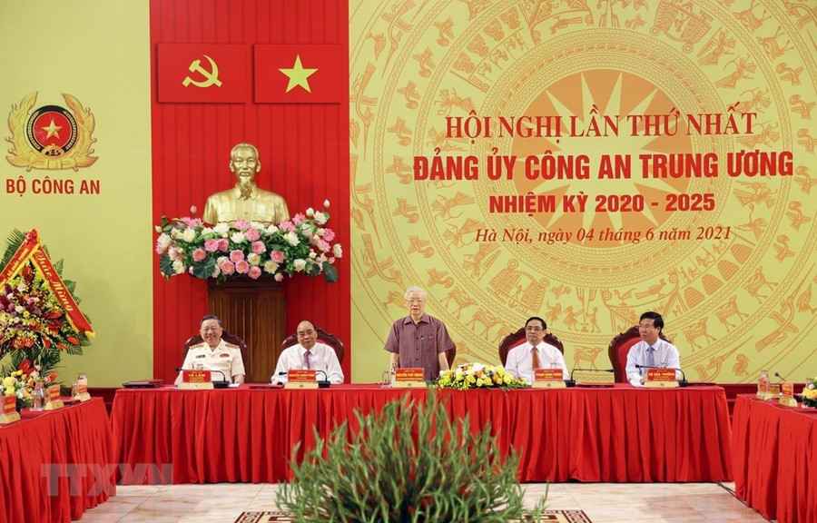 Tổng Bí thư Nguyễn Phú Trọng phát biểu tại buổi lễ. (Ảnh: Trí Dũng/TTXVN)