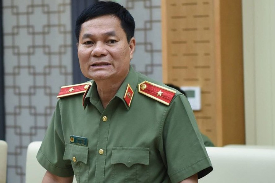  Thiếu tướng Lê Minh Mạnh thông tin về vụ việc tấn công Báo điện tử VOV. Ảnh: V.Dũng