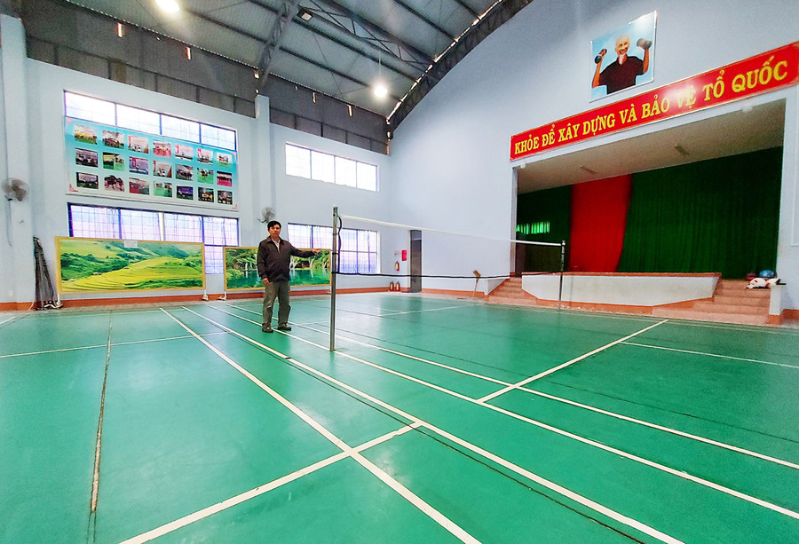 Nhà thi đấu đa năng của Trường Tiểu học Nguyễn Văn Trỗi (TP. Pleiku). Ảnh: Thiên Di