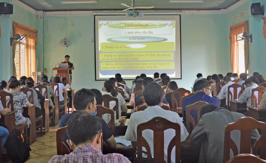 Quảng cảnh lớp học. Ảnh: Huy Bắc