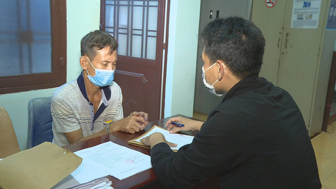 Trịnh Xuân Tiến tại cơ quan công an Trịnh Xuân Tiến tại cơ quan công an