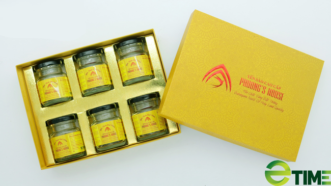 Sản phẩm yến sào Phương House được nhận diện qua nhãn hiệu bắt mắt (Ảnh An Nhiên)