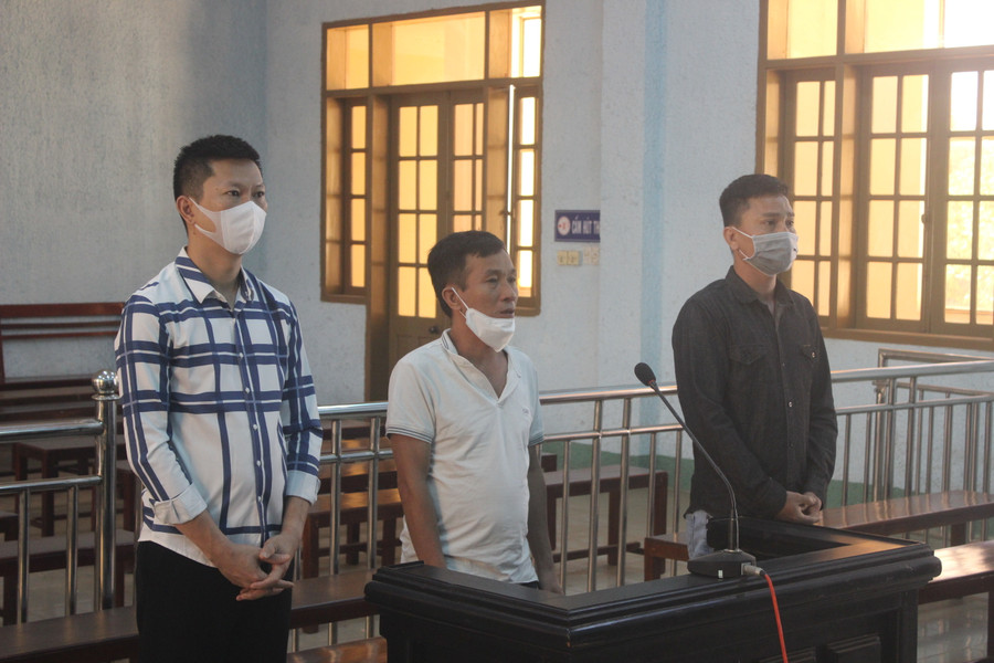 3 bị cáo tại phiên tòa sơ thẩm