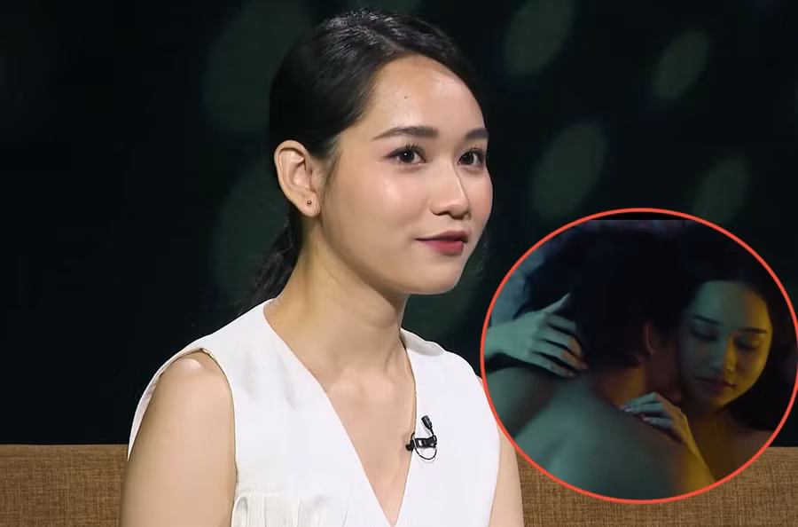 Quá trình đóng cảnh nóng là kỷ niệm đáng nhớ đối với Trúc Anh khi nhắc về 'Thiên thần hộ mệnh' - Ảnh: Chụp màn hình