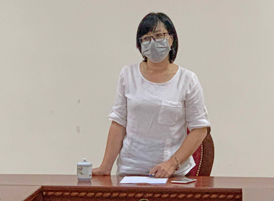 Bà Nguyễn Thị Thanh Lịch- Phó Chủ tịch UBND tỉnh, Phó Trưởng ban thường trực Ban Chỉ đạo phòng-chống dịch Covid-19 tỉnh Gia Lai kết luận cuộc họp. Ảnh Như Nguyện