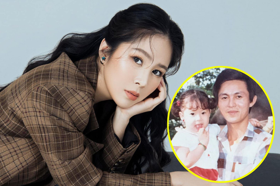 Lê Phương gây bất ngờ khi khoe ảnh còn bé. ẢNH: FBNV