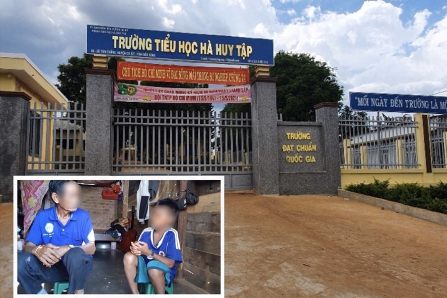 Một góc trường tiểu học Hà Huy Tập (xã Tâm Thắng, huyện Cư Jut, tỉnh Đắk Nông), nơi xảy ra vụ việc. Ảnh: B.T