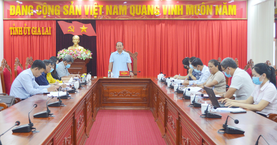 Quang cảnh buổi làm việc. Ảnh: Anh Huy