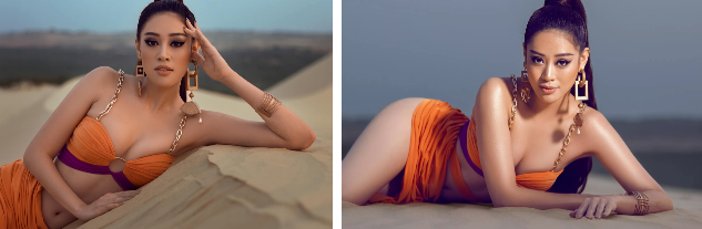 Hoa hậu Hoàn vũ Việt Nam 2019 tiếp tục ghi điểm khi chia sẻ loạt ảnh được cô thực hiện trên đồi cát. Trong loạt ảnh này, Hoa hậu Khánh Vân rủ bỏ hoàn toàn hình ảnh Hoa hậu với phong cách thời trang thanh lịch, dễ thương thay vào đó là một vẻ đẹp cá tính, mạnh mẽ với làn da rám nắng.