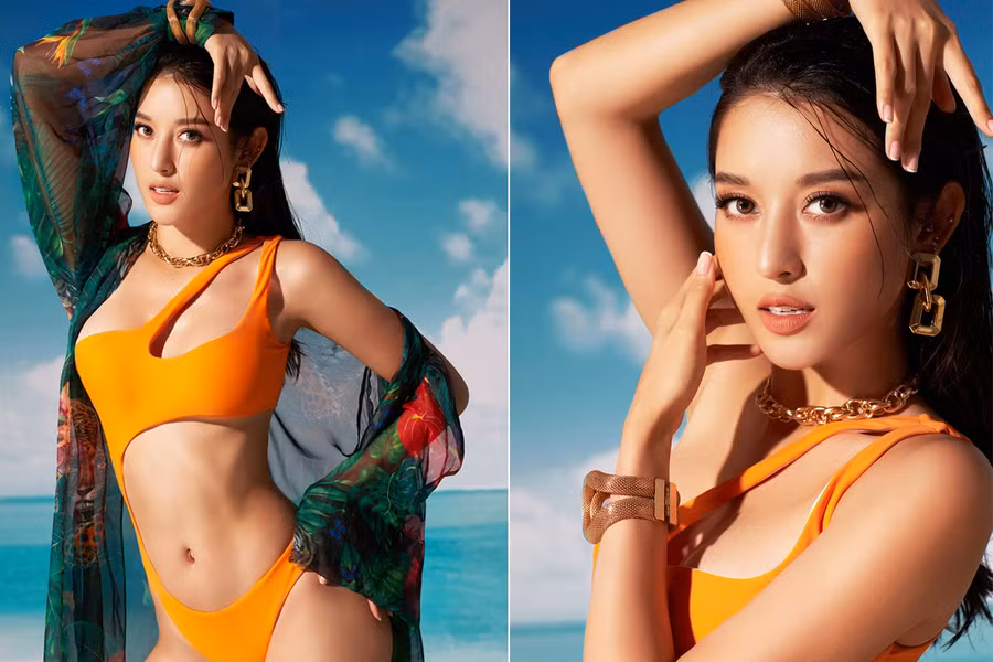 Huyền My khoe vẻ đẹp sắc sảo và đường cong nóng bỏng. ẢNH: NVCC
