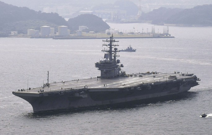 Tàu sân bay Mỹ USS Ronald Reagan. Ảnh: Reuters Tàu sân bay Mỹ USS Ronald Reagan. Ảnh: Reuters