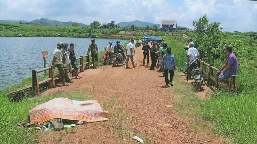 Hồ thủy lợi Mai Thành (P.Lộc Tiến, TP.Bảo Lộc) nơi phát hiện thi thể người xấu số