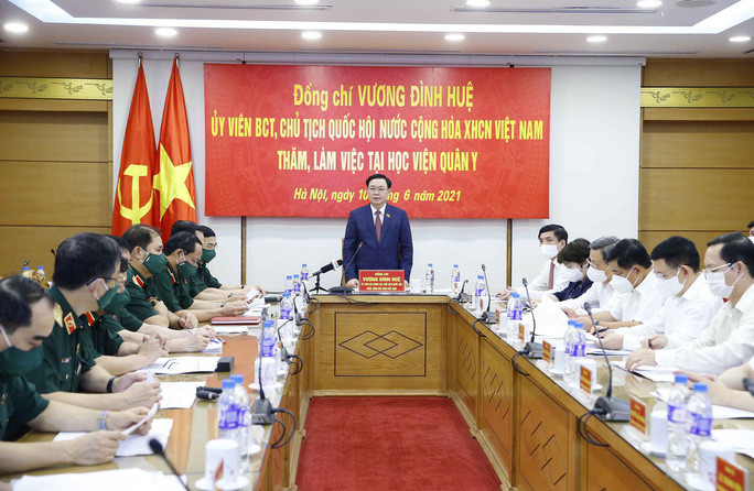 Chủ tịch Quốc hội Vương Đình Huệ đã đến thăm và làm việc tại Học viện Quân y - Ảnh: Thành Chung Chủ tịch Quốc hội Vương Đình Huệ đã đến thăm và làm việc tại Học viện Quân y - Ảnh: Thành Chung