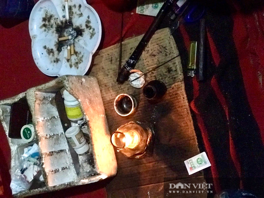  Dụng cụ để các đối tượng tổ chức sử dụng trái phép chất ma túy. (Ảnh: CACC)