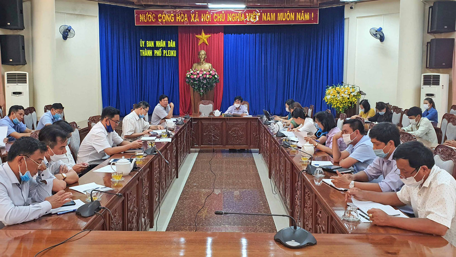 UBND TP.Pleiku họp triển khai các biện pháp cấp bách ứng phó với dịch Viêm da nổi cục trâu, bò